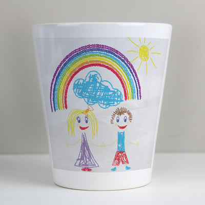 Personalised Childrens Drawing Photo Upload Plant Pot