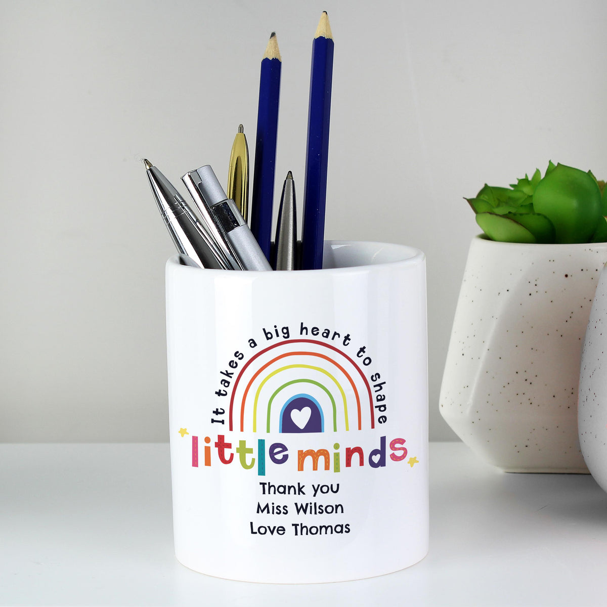 Personalised Shape Little Minds Ceramic Storage Pot – alternative view