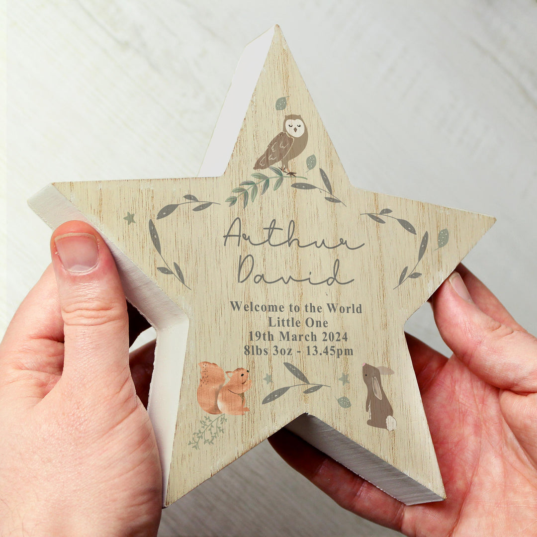 Personalised Woodland Animal Star Ornament – alternative view