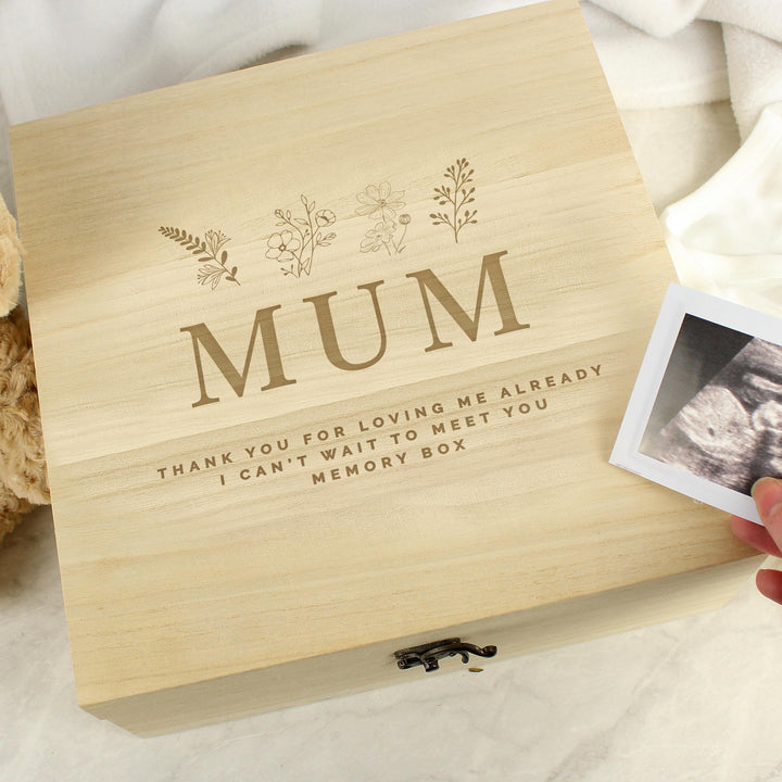 Personalised Floral Wooden Keepsake Box, The Personal Shop, personalised gifts