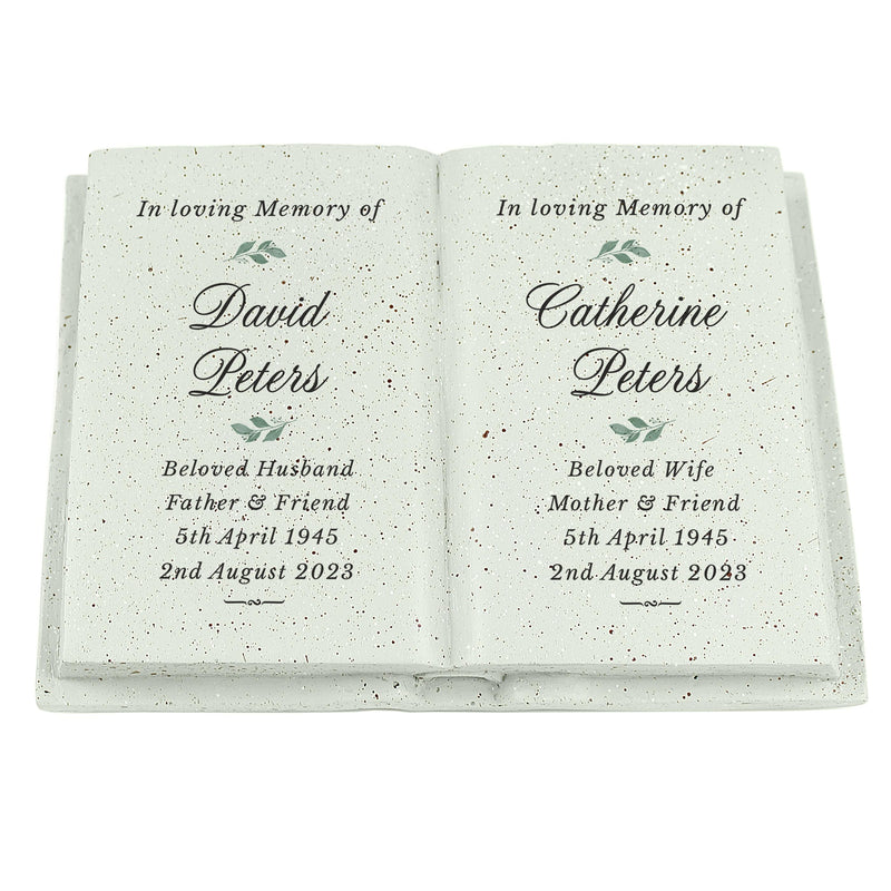 Personalised Couples In Loving Memory Resin Book