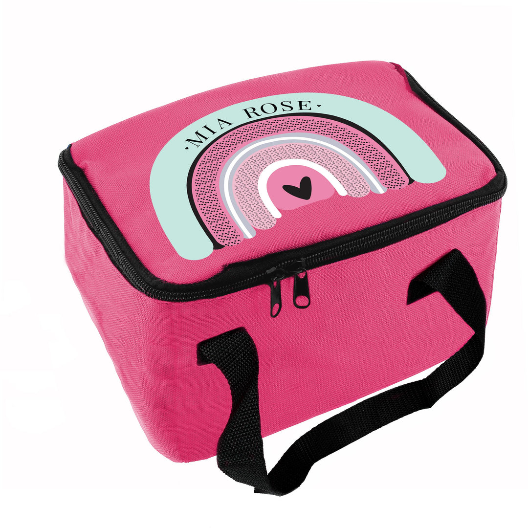 Personalised Rainbow Pink Lunch Bag – alternative view
