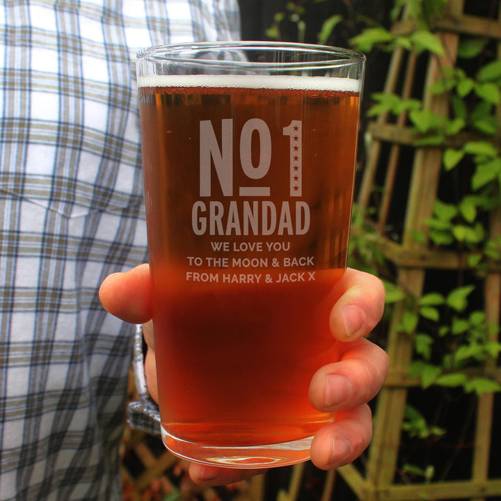 Personalised No. 1 Pint Glass – alternative view