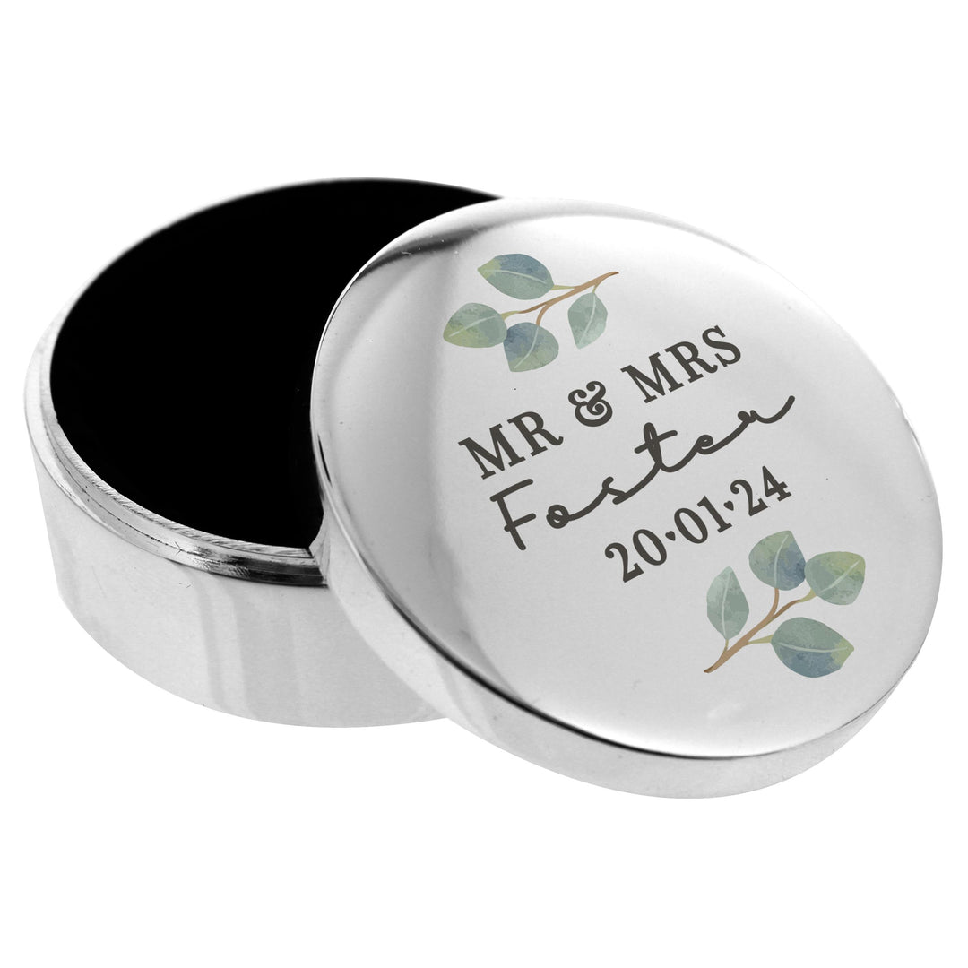 Personalised Botanical Ring Box – alternative view