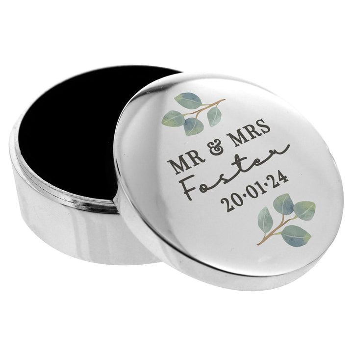 Personalised Botanical Ring Box – alternative view