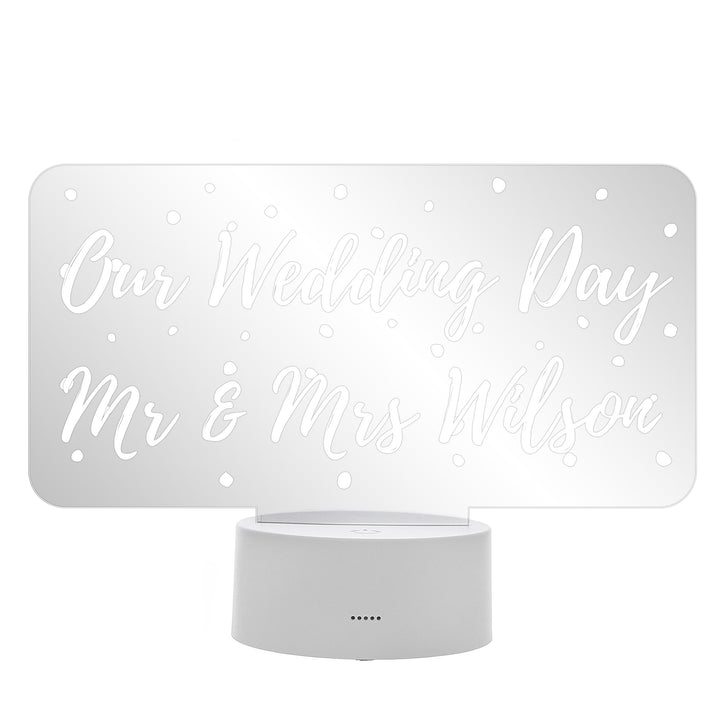 Personalised Polka-dot Message LED Colour Changing Night Light – alternative view