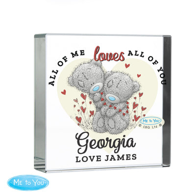 Personalised Me to You Valentine Large Crystal Token