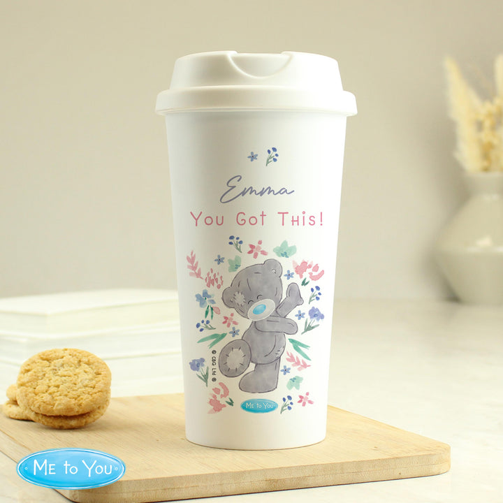 Personalised Me To You Floral Insulated Reusable Eco Travel Cup - alternative view