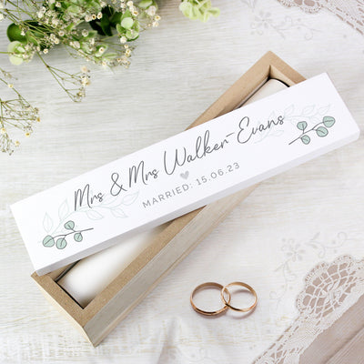 Personalised Botanical Wooden Certificate Holder