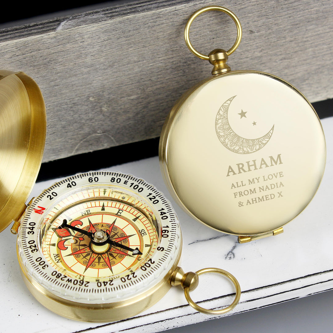 Personalised Eid Keepsake Compass – alternative view