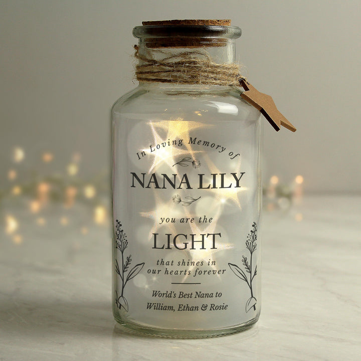 Personalised In Loving Memory LED Glass Jar – alternative view