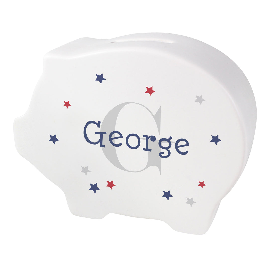 Personalised Name &amp; Initial Piggy Bank – alternative view