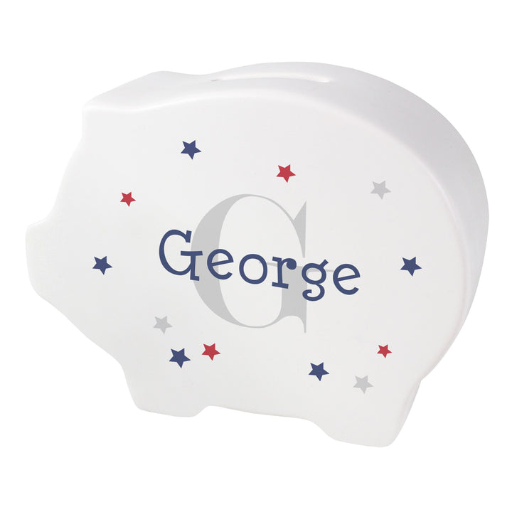 Personalised Name &amp; Initial Piggy Bank – alternative view
