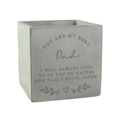 Personalised Free Text Concrete Pot