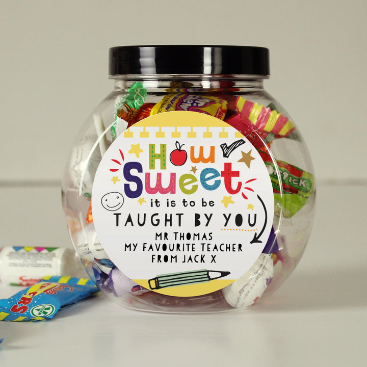 Personalised Shape Little Minds Sweet Jar – alternative view