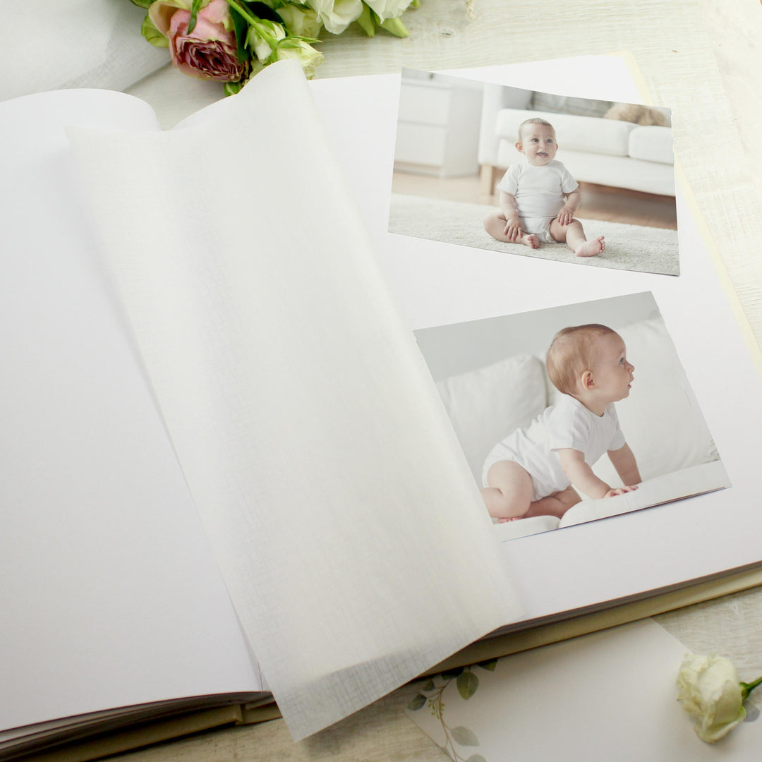 Personalised Christening Photo Upload Traditional Photo Album – alternative view