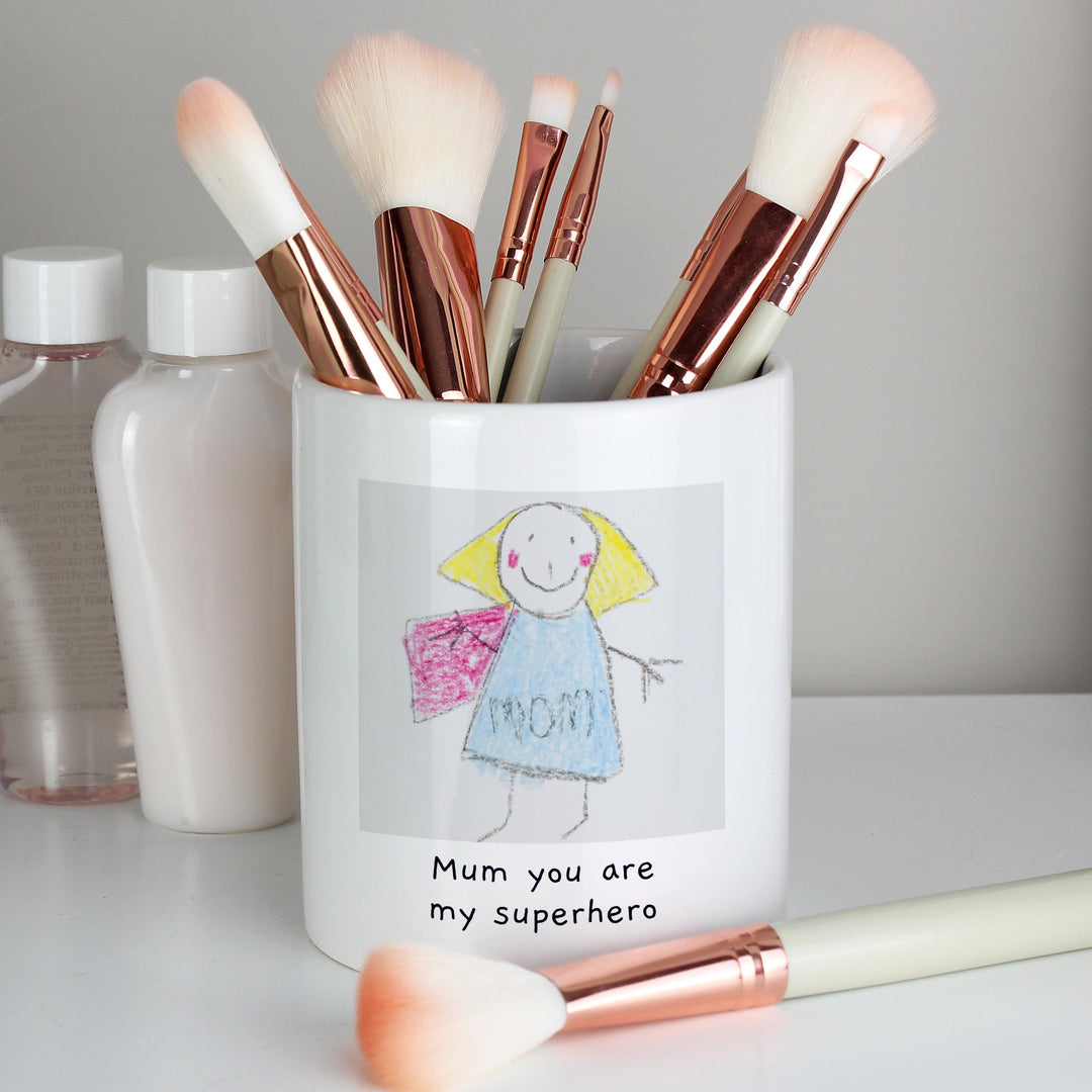 Personalised Childrens Drawing Photo Storage Pot - alternative view