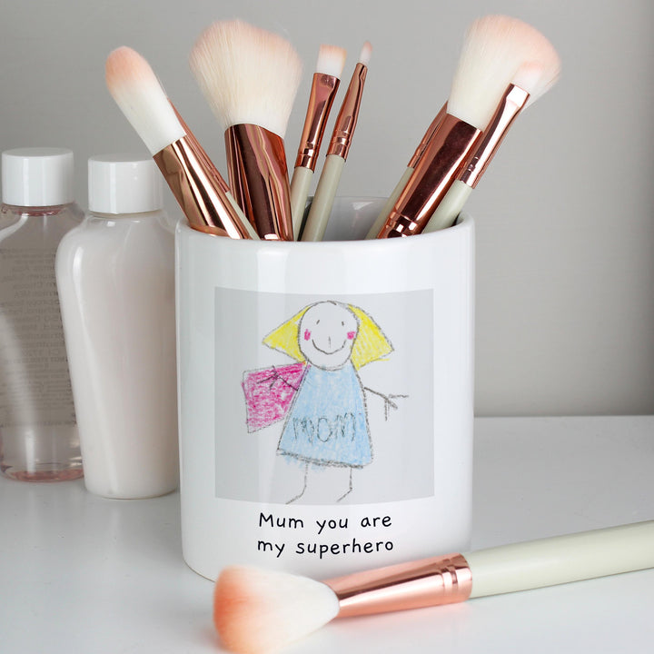 Personalised Childrens Drawing Photo Storage Pot - alternative view