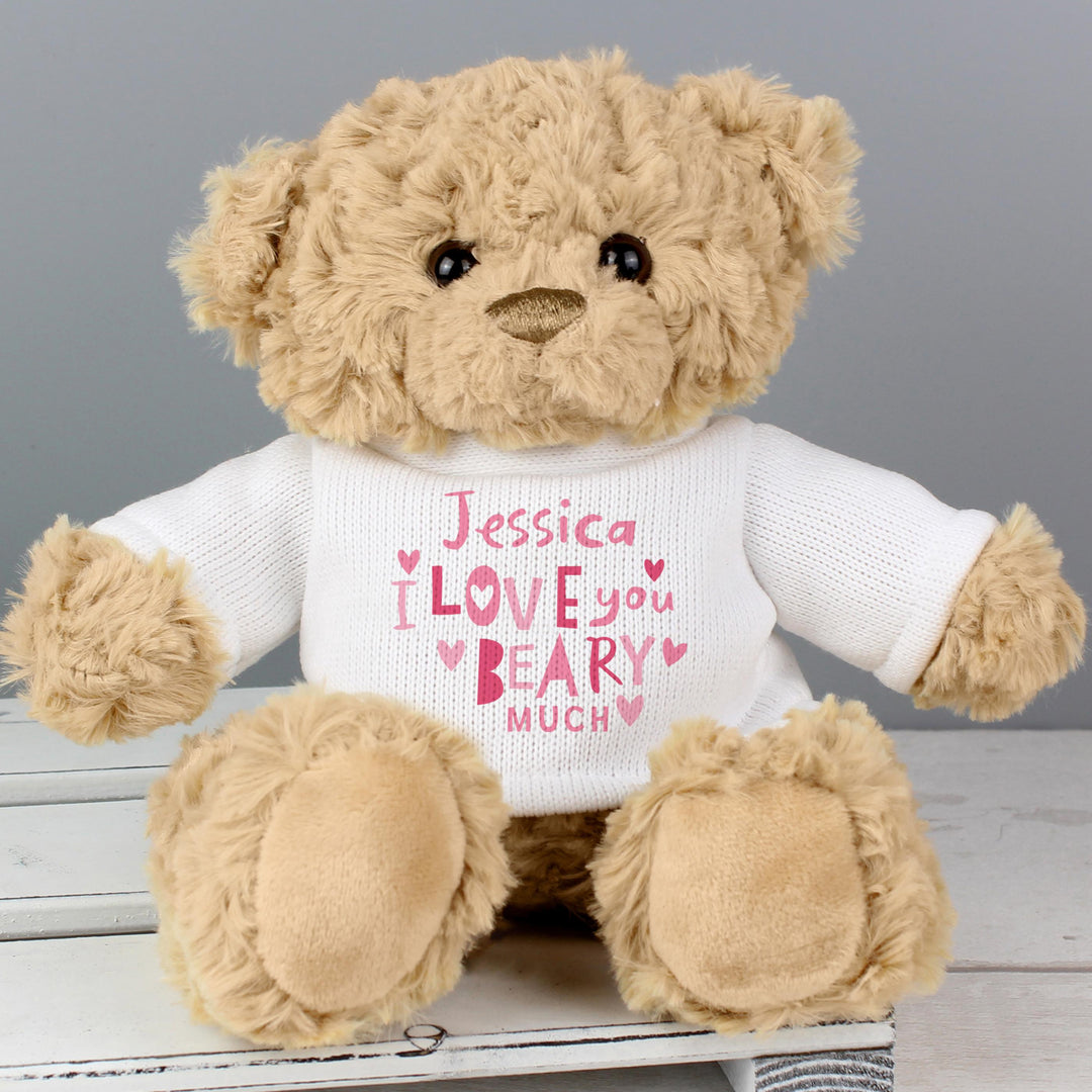 Personalised Love You Beary Much Teddy Bear – alternative view