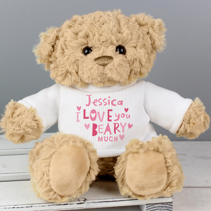 Personalised Love You Beary Much Teddy Bear – alternative view