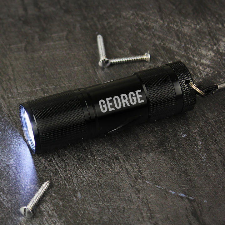 Personalised Name Only Mini Torch – alternative view