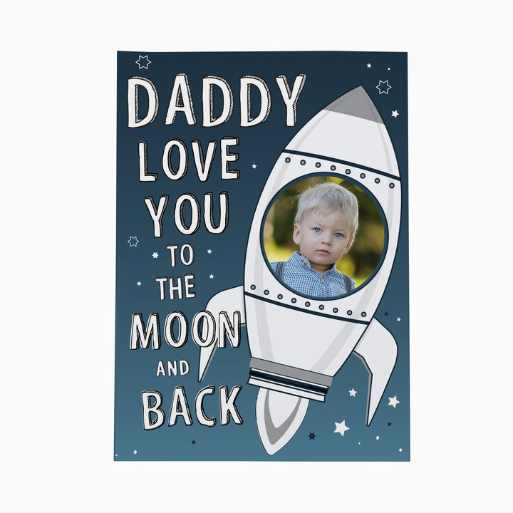 Personalised Moon &amp; Back Photo Upload Card, The Personal Shop, personalised gifts