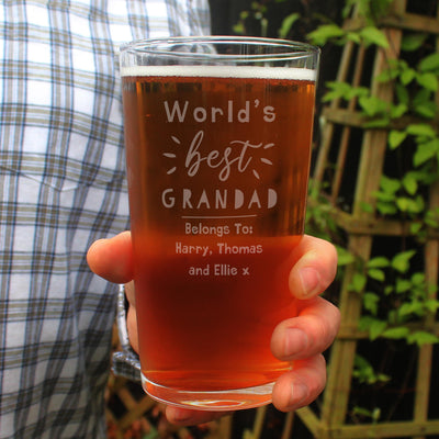 Personalised World's Best Pint Glass