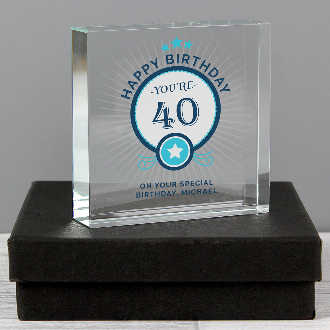Personalised Birthday Crystal Token, The Personal Shop, personalised gifts