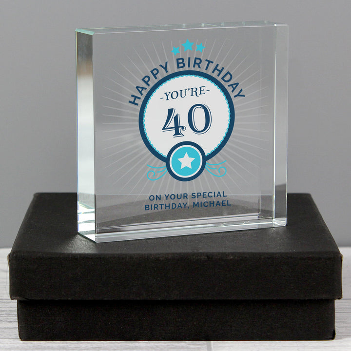 Personalised Birthday Crystal Token, The Personal Shop, personalised gifts