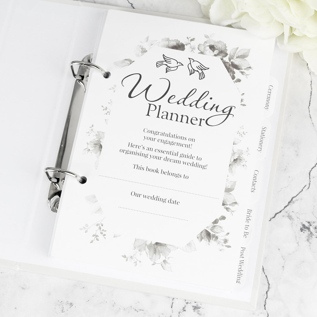Personalised Floral Watercolour Wedding Planner – alternative view