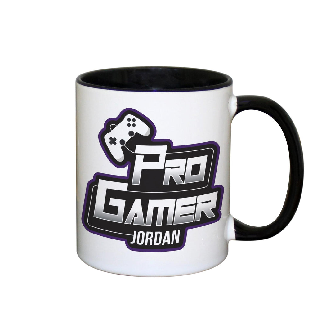 Personalised Pro Gamer Black Handled Mug, The Personal Shop, personalised gifts