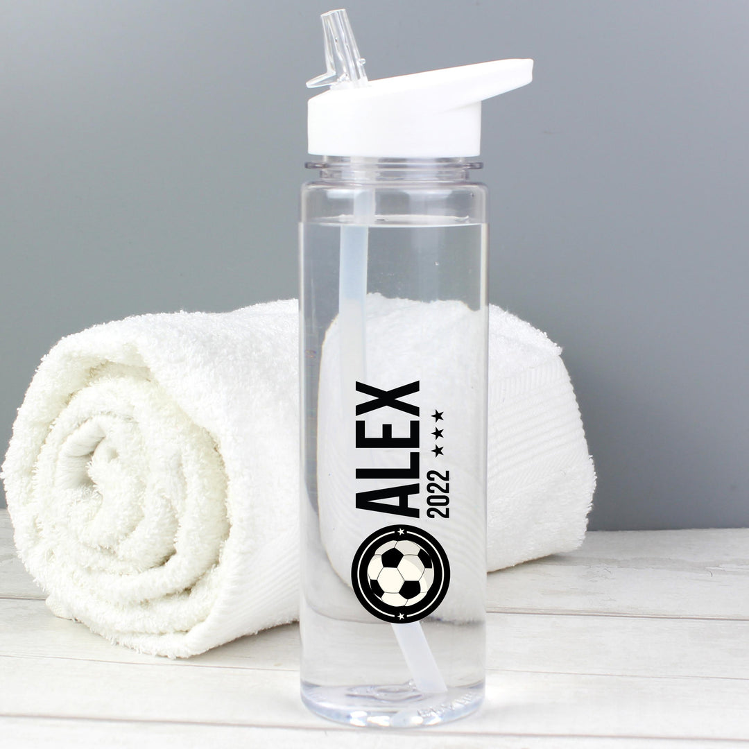Personalised Football Badge Water Bottle – alternative view