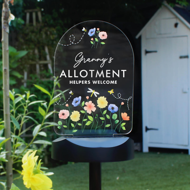 Personalised Flower Garden Outdoor Solar Light