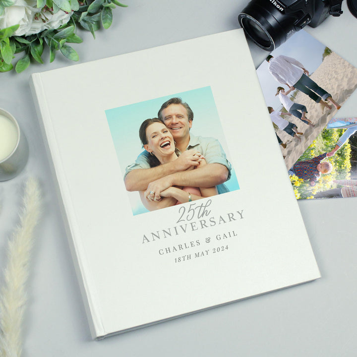 Personalised Photo Upload 25th Anniversary Traditional Photo Album, The Personal Shop, personalised gifts