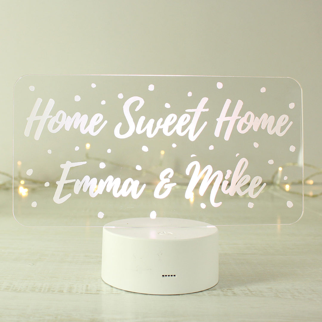 Personalised Polka-dot Message LED Colour Changing Night Light – alternative view