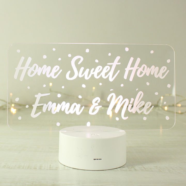 Personalised Polka-dot Message LED Colour Changing Night Light – alternative view