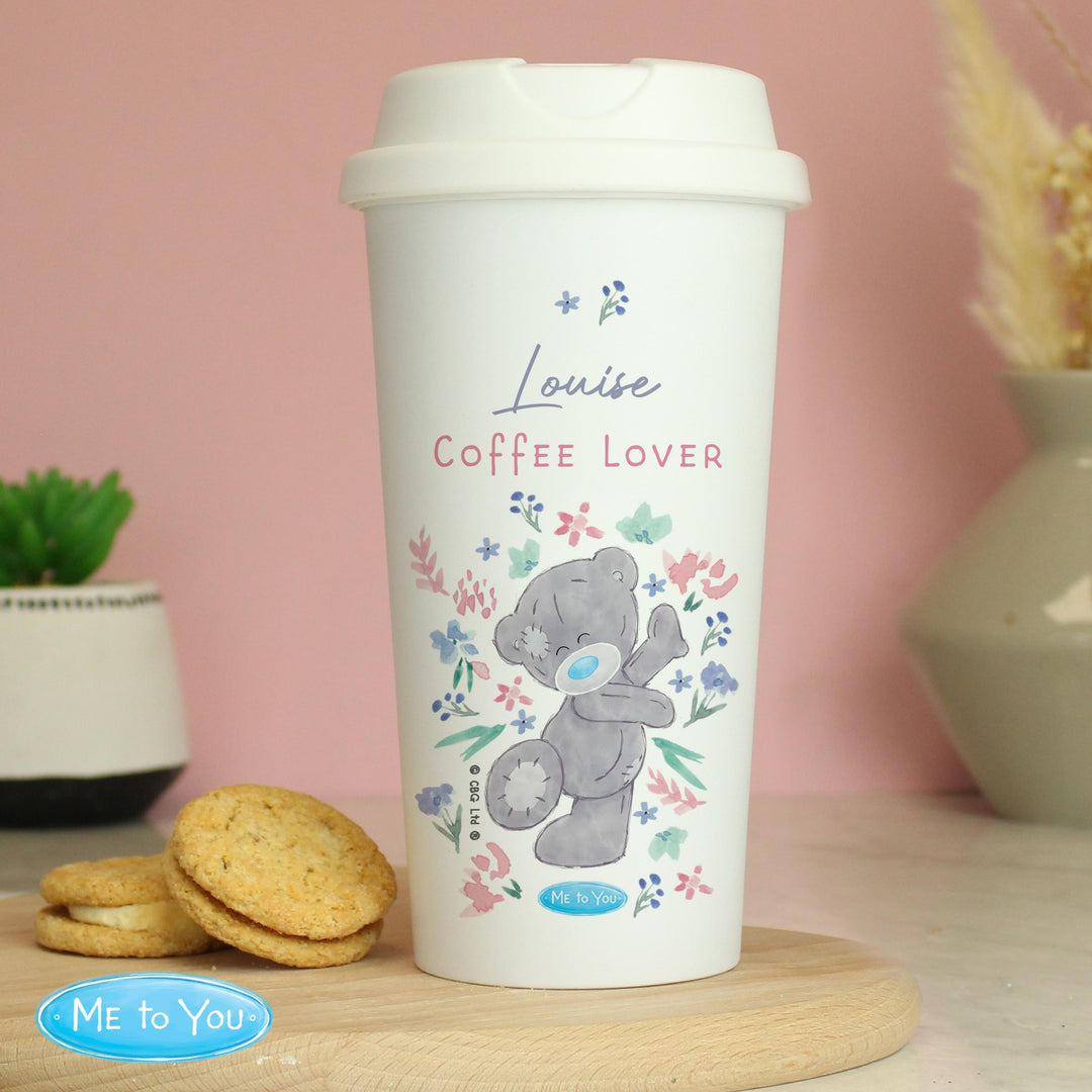 Personalised Me To You Floral Insulated Reusable Eco Travel Cup - alternative view