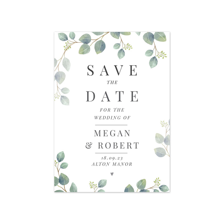 Personalised Botanical Save the Date Pack of 36 – alternative view