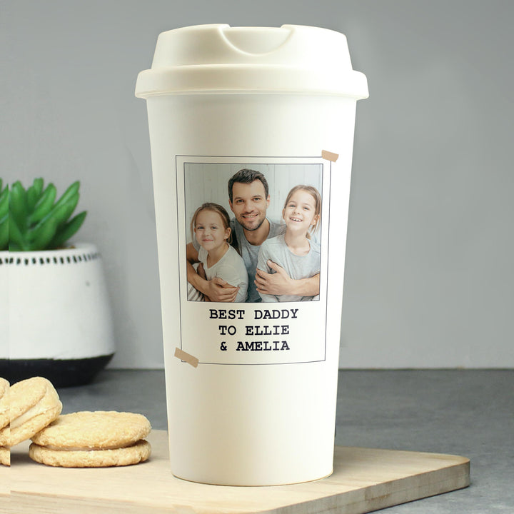 Personalised Photo Upload Travel Mug – alternative view