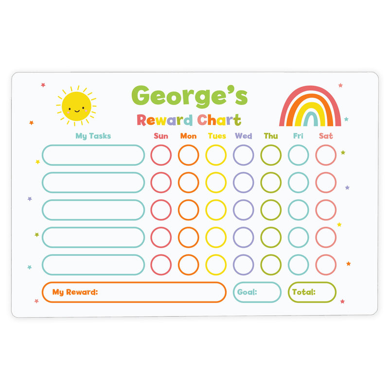 Personalised Rewards Chart & Dry Wipe Pen