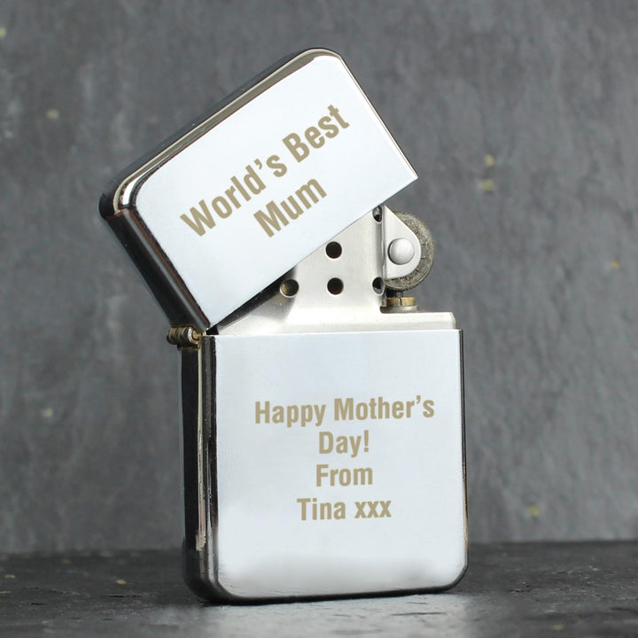 Personalised Silver Lighter – alternative view