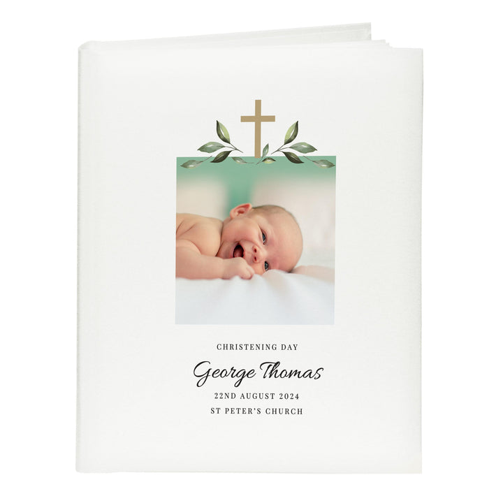 Personalised Christening Photo Upload Traditional Photo Album – alternative view