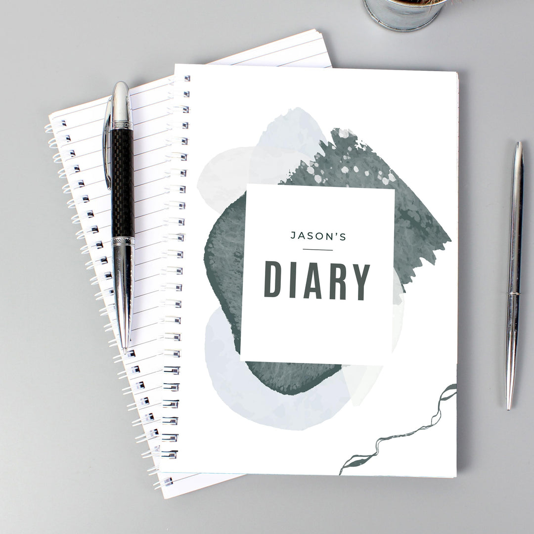 Personalised Abstract A5 Diary, The Personal Shop, personalised gifts