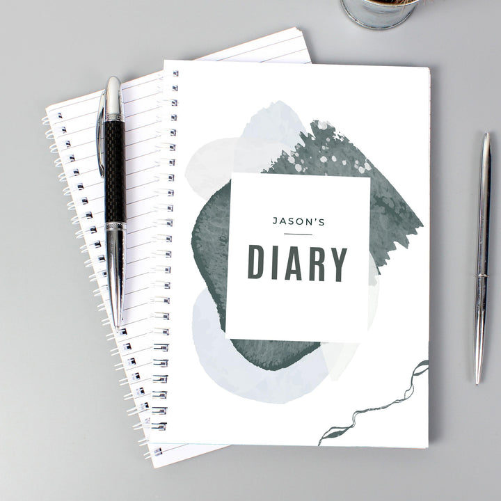 Personalised Abstract A5 Diary, The Personal Shop, personalised gifts