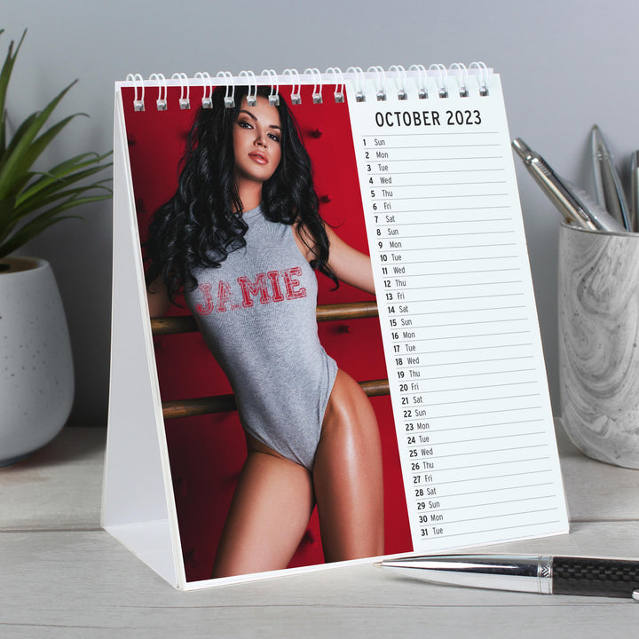 Personalised Hot Chicks Desk Calendar – alternative view