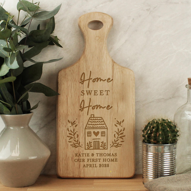 Personalised Home Sweet Home Wooden Choppign Board