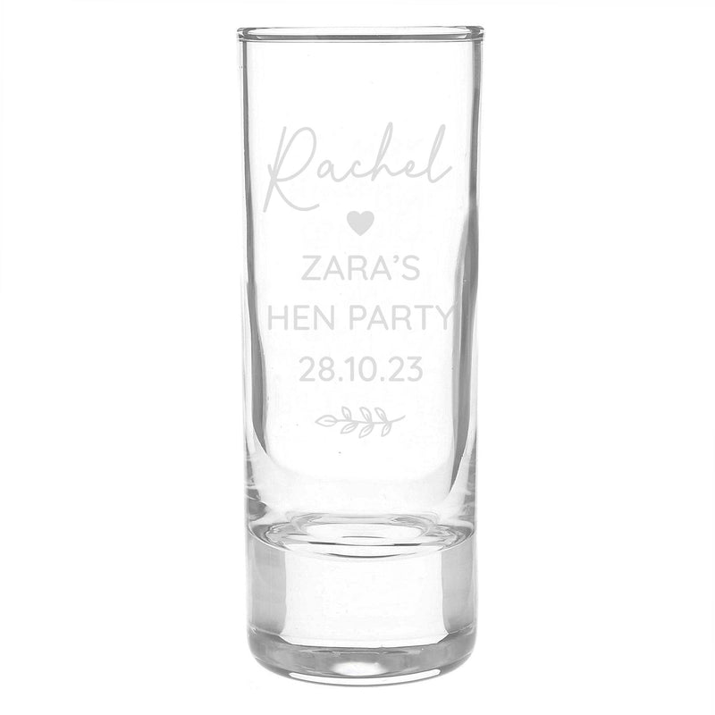 Personalised Free Text Botanical Shot Glass