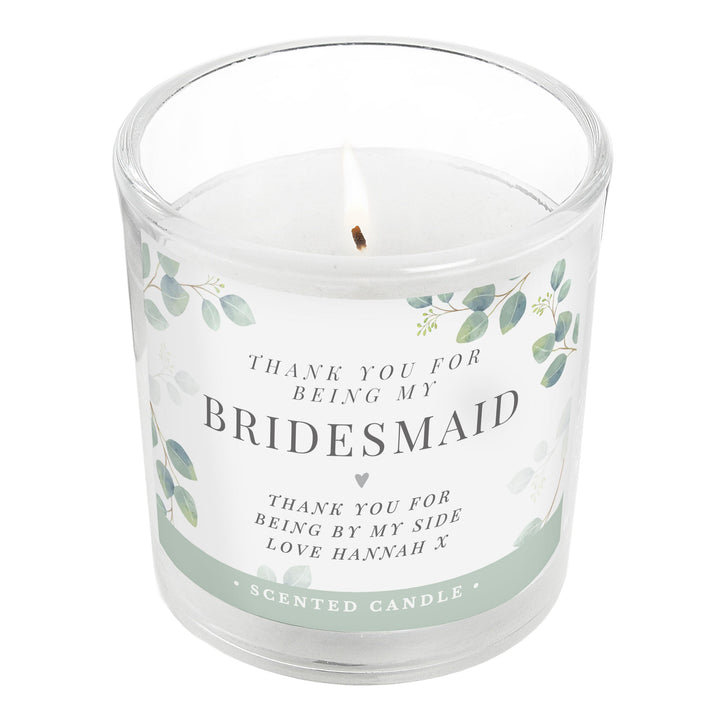 Personalised Botanical Free Text Scented Jar Candle, The Personal Shop, personalised gifts