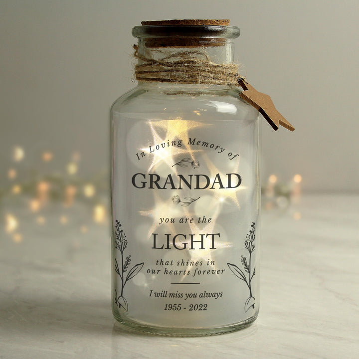 Personalised In Loving Memory LED Glass Jar – alternative view