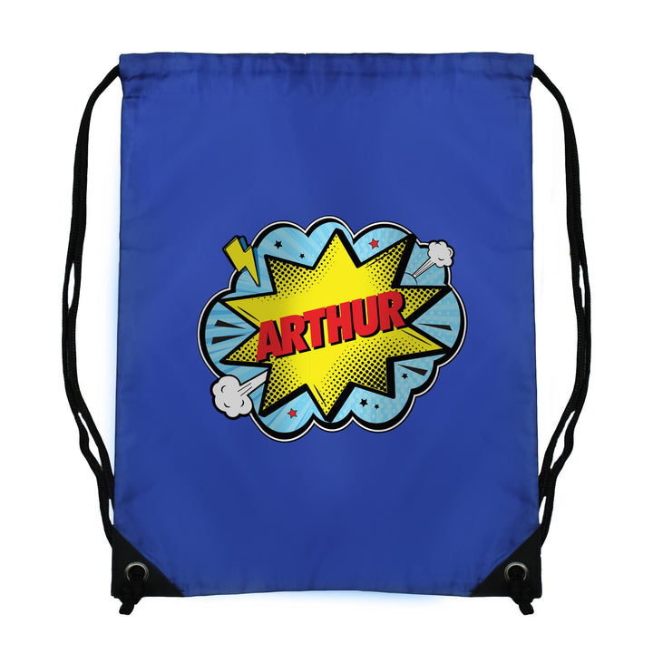 Personalised Superhero Blue Kit Bag – alternative view